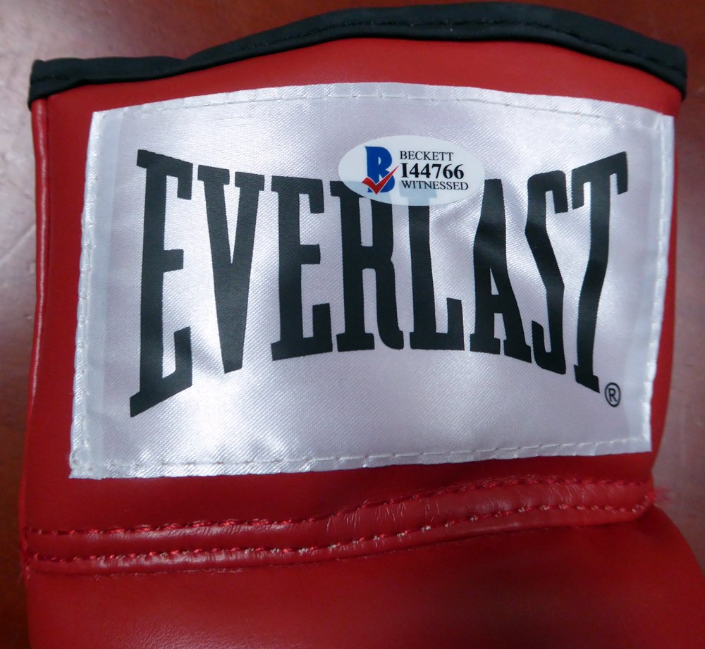 Floyd Mayweather Jr. Autographed Red Everlast Boxing Glove RH
